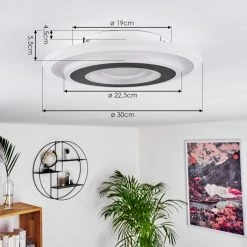 Hofstein Wawo Deckenpanel LED Grau, Weiß, 1-flammig, Fernbedienung 13 Hofstein Wawo Deckenpanel LED Grau, Weiß, 1-flammig, Fernbedienung -LED Leuchten Verkäufe wawo deckenpanel h3419151 3