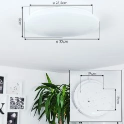 Hofstein Weesen Deckenpanel LED Weiß, 1-flammig, Bewegungsmelder -LED Leuchten Verkäufe weesen deckenpanel h3457757 3