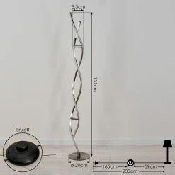Hofstein Wellington Stehleuchte LED Edelstahl, 2-flammig -LED Leuchten Verkäufe wellington stehleuchte h3009086 3