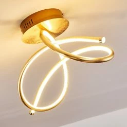 Hofstein Wengi Deckenleuchte LED Gold, 1-flammig -LED Leuchten Verkäufe wengi deckenleuchte h3269213 do1 12