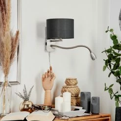 Hofstein Wiby Wandleuchte LED Nickel-Matt, 2-flammig -LED Leuchten Verkäufe wiby wandleuchte h3588390 11