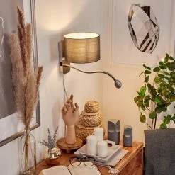 Hofstein Wiby Wandleuchte LED Nickel-Matt, 2-flammig -LED Leuchten Verkäufe wiby wandleuchte h3588390 6