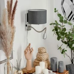 Hofstein Wiby Wandleuchte LED Nickel-Matt, 2-flammig -LED Leuchten Verkäufe wiby wandleuchte h3588390 9