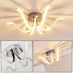 Hofstein Wikon Deckenleuchte LED Chrom, 6-flammig