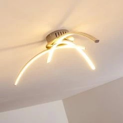 Hofstein Wikon Deckenleuchte LED Nickel-Matt, 3-flammig -LED Leuchten Verkäufe wikon deckenleuchte h3268933 do1 8