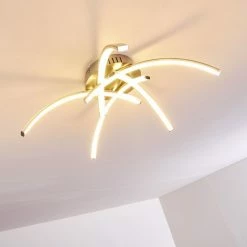 Hofstein Wikon Deckenleuchte LED Nickel-Matt, 5-flammig -LED Leuchten Verkäufe wikon deckenleuchte h3271964 do2 13