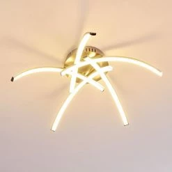 Hofstein Wikon Deckenleuchte LED Nickel-Matt, 5-flammig -LED Leuchten Verkäufe wikon deckenleuchte h3271964 do2 14