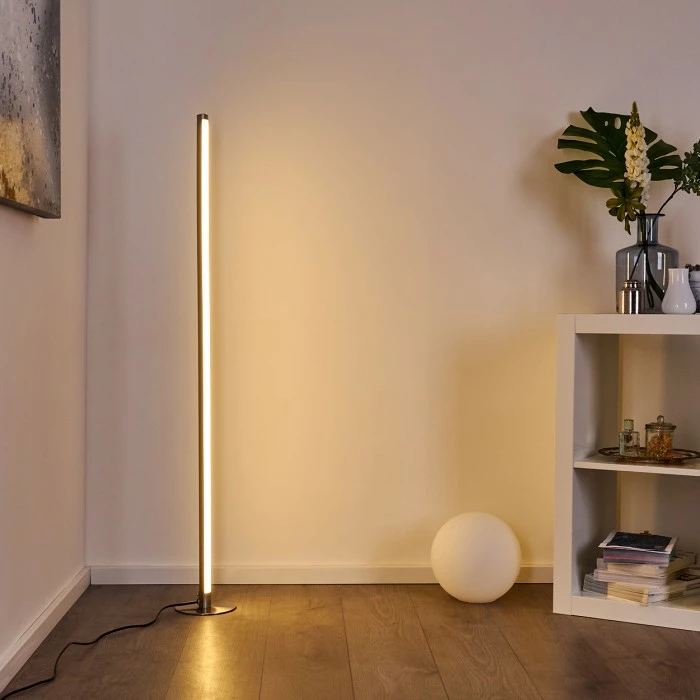 Hofstein Wila Stehlampe LED Nickel-Matt, 1-flammig 4 Hofstein Wila Stehlampe LED Nickel-Matt, 1-flammig – Bild 4