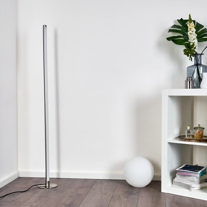 Hofstein Wila Stehlampe LED Nickel-Matt, 1-flammig 6 Hofstein Wila Stehlampe LED Nickel-Matt, 1-flammig – Bild 6