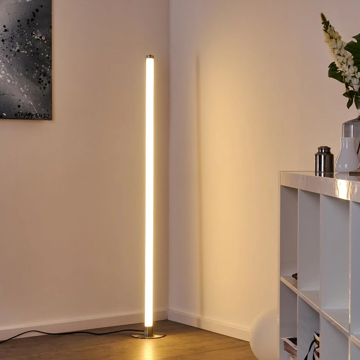 Hofstein Wila Stehlampe LED Nickel-Matt, 1-flammig 8 Hofstein Wila Stehlampe LED Nickel-Matt, 1-flammig – Bild 8