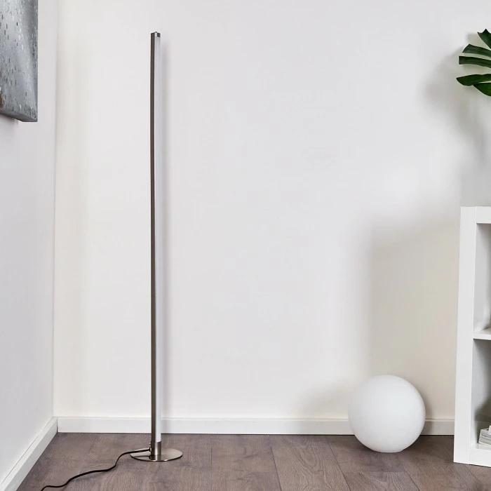 Hofstein Wila Stehlampe LED Nickel-Matt, 1-flammig 9 Hofstein Wila Stehlampe LED Nickel-Matt, 1-flammig – Bild 9