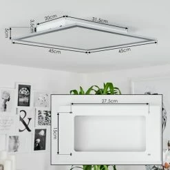 Hofstein Wilderswil&nbsp; Deckenpanel LED Wei&szlig;, 1-flammig -LED Leuchten Verkäufe wilderswil deckenpanel h3551165 3