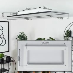 Hofstein Wilderswil Deckenpanel LED Wei&szlig;, 1-flammig -LED Leuchten Verkäufe wilderswil deckenpanel h3551561 3