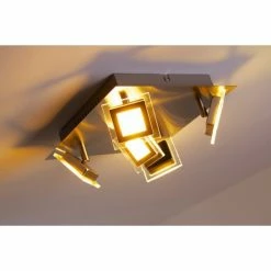 Wofi Leuchten Wofi Cholet Deckenleuchte LED Nickel-Matt, 5-flammig