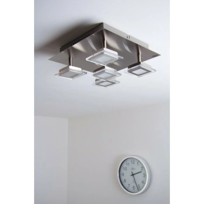 Wofi Leuchten Wofi Cholet Deckenleuchte LED Nickel-Matt, 5-flammig 5 Wofi Leuchten Wofi Cholet Deckenleuchte LED Nickel-Matt, 5-flammig – Bild 5