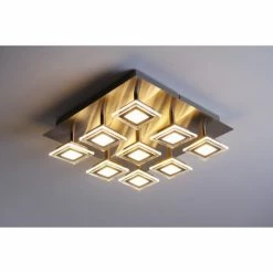 Wofi Leuchten Wofi Cholet Deckenleuchte LED Nickel-Matt, 9-flammig -LED Leuchten Verkäufe wofi cholet deckenleuchte 9197 09 64 0000 do1 4