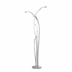 Wofi Leuchten Wofi HAMPTON Stehlampe LED Chrom, 5-flammig, Fernbedienung