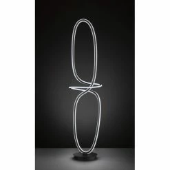 Wofi Leuchten MADISON Standleuchte LED Schwarz, 1-flammig, Fernbedienung