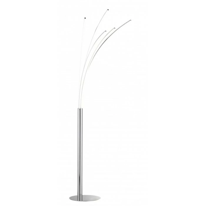 Wofi Leuchten Wofi LINEE Standleuchte LED Chrom, 5-flammig 2 Wofi Leuchten Wofi LINEE Standleuchte LED Chrom, 5-flammig – Bild 2