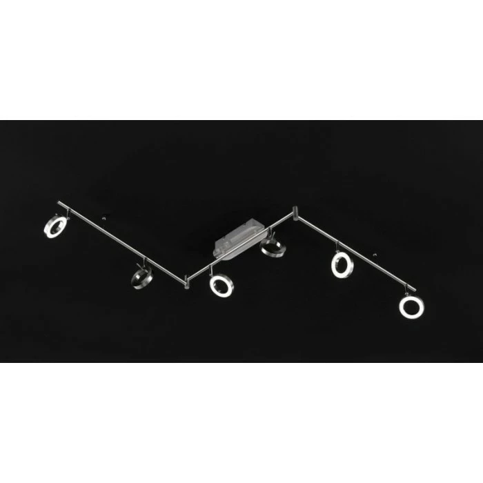 Wofi Leuchten Wofi MONZA Deckenleuchte LED Nickel-Matt, 6-flammig 1 Wofi Leuchten Wofi MONZA Deckenleuchte LED Nickel-Matt, 6-flammig