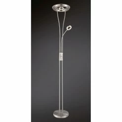 Wofi Leuchten Wofi NAOMI Deckenfluter LED Nickel-Matt, 3-flammig