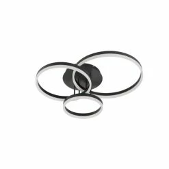 Wofi Leuchten WOFI VAASA Deckenleuchte LED Schwarz, 1-flammig