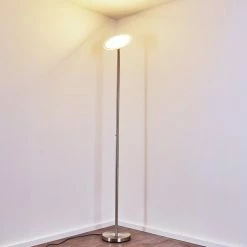 Hofstein Wonsbek Deckenfluter LED Nickel-Matt, 1-flammig -LED Leuchten Verkäufe wonsbek deckenfluter h3297315 do1 26