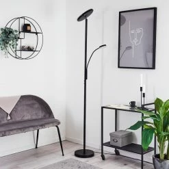 Hofstein Wonsbek Deckenfluter LED Schwarz, 2-flammig -LED Leuchten Verkäufe wonsbek deckenfluter h3426128 11