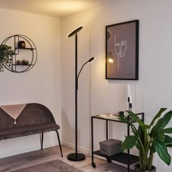 Hofstein Wonsbek Deckenfluter LED Schwarz, 2-flammig -LED Leuchten Verkäufe wonsbek deckenfluter h3426128 8