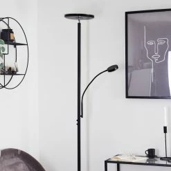 Hofstein Wonsbek Deckenfluter LED Schwarz, 2-flammig -LED Leuchten Verkäufe wonsbek deckenfluter h3426128 9