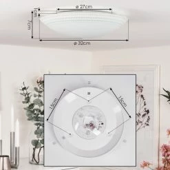 Hofstein Worben Deckenleuchte LED Wei&szlig;, 1-flammig -LED Leuchten Verkäufe worben deckenleuchte h3542354 3