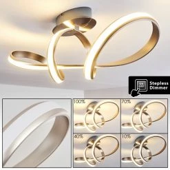 Hofstein Woyens Deckenleuchte LED Stahl geb&uuml;rstet, 1-flammig