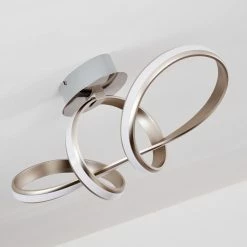 Hofstein Woyens Deckenleuchte LED Stahl geb&uuml;rstet, 1-flammig -LED Leuchten Verkäufe woyens deckenleuchte h3268940 do1 12