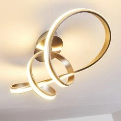 Hofstein Woyens Deckenleuchte LED Stahl geb&uuml;rstet, 1-flammig -LED Leuchten Verkäufe woyens deckenleuchte h3268940 do1 14