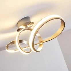 Hofstein Woyens Deckenleuchte LED Stahl geb&uuml;rstet, 1-flammig -LED Leuchten Verkäufe woyens deckenleuchte h3268940 do1 17