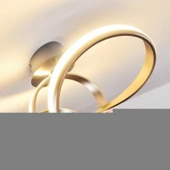 Hofstein Woyens Deckenleuchte LED Stahl geb&uuml;rstet, 1-flammig -LED Leuchten Verkäufe woyens deckenleuchte h3268940 do1 8