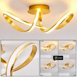 Hofstein Woyens Deckenleuchte LED Gold, 1-flammig