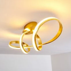 Hofstein Woyens Deckenleuchte LED Gold, 1-flammig -LED Leuchten Verkäufe woyens deckenleuchte h3295601 18