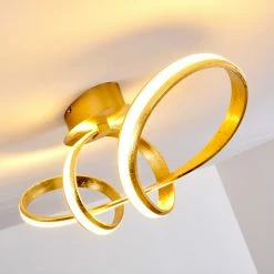 Hofstein Woyens Deckenleuchte LED Gold, 1-flammig -LED Leuchten Verkäufe woyens deckenleuchte h3295601 2