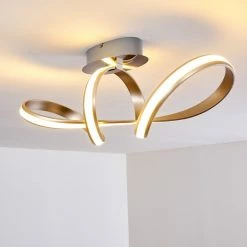 Hofstein Woyens Deckenleuchte LED Edelstahl, 1-flammig -LED Leuchten Verkäufe woyens deckenleuchte h3295625 12