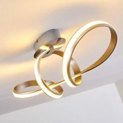 Hofstein Woyens Deckenleuchte LED Edelstahl, 1-flammig -LED Leuchten Verkäufe woyens deckenleuchte h3295625 18