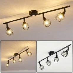 Hofstein Yalmhill Deckenleuchte LED Schwarz, 4-flammig