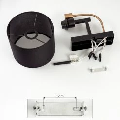 Hofstein Yuruyacu Wandleuchte LED Messing, Schwarz, 2-flammig -LED Leuchten Verkäufe yuruyacu wandleuchte h3575529 4