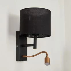 Hofstein Yuruyacu Wandleuchte LED Messing, Schwarz, 2-flammig -LED Leuchten Verkäufe yuruyacu wandleuchte h3575529 7