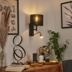 Hofstein Yuruyacu Wandleuchte LED Messing, Schwarz, 2-flammig -LED Leuchten Verkäufe yuruyacu wandleuchte h3575529 8