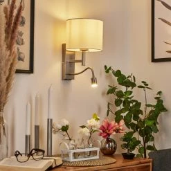 Hofstein Yuruyacu Wandleuchte LED Nickel-Matt, 2-flammig 22 Hofstein Yuruyacu Wandleuchte LED Nickel-Matt, 2-flammig -LED Leuchten Verkäufe yuruyacu wandleuchte h3575628 10