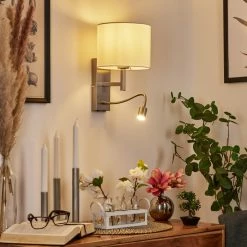 Hofstein Yuruyacu Wandleuchte LED Nickel-Matt, 2-flammig 18 Hofstein Yuruyacu Wandleuchte LED Nickel-Matt, 2-flammig -LED Leuchten Verkäufe yuruyacu wandleuchte h3575628 6