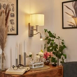 Hofstein Yuruyacu Wandleuchte LED Nickel-Matt, 2-flammig 20 Hofstein Yuruyacu Wandleuchte LED Nickel-Matt, 2-flammig -LED Leuchten Verkäufe yuruyacu wandleuchte h3575628 8