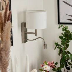 Hofstein Yuruyacu Wandleuchte LED Nickel-Matt, 2-flammig 21 Hofstein Yuruyacu Wandleuchte LED Nickel-Matt, 2-flammig -LED Leuchten Verkäufe yuruyacu wandleuchte h3575628 9