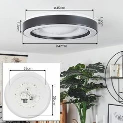 Hofstein Zeballos Deckenleuchte LED Weiß, 1-flammig, Fernbedienung, Farbwechsler 15 Hofstein Zeballos Deckenleuchte LED Weiß, 1-flammig, Fernbedienung, Farbwechsler -LED Leuchten Verkäufe zeballos deckenleuchte h3552469 3